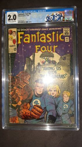 Fantastic Four 45 1st App Of Inhumans Custom Label Cgc 20 Silver Age
