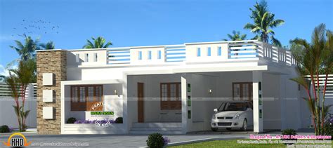 One Floor Flat Roof Home 1566 Sq Ft Kerala Home Design And Floor