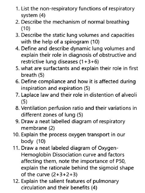 Respiratory Physiology Sdl Questions Pdf
