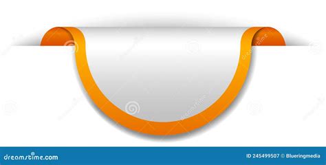 Orange Banner Design On White Background Stock Vector Illustration Of