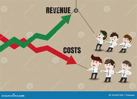 Business People Are Increasing Revenue And Reduce Costs Stock Vector