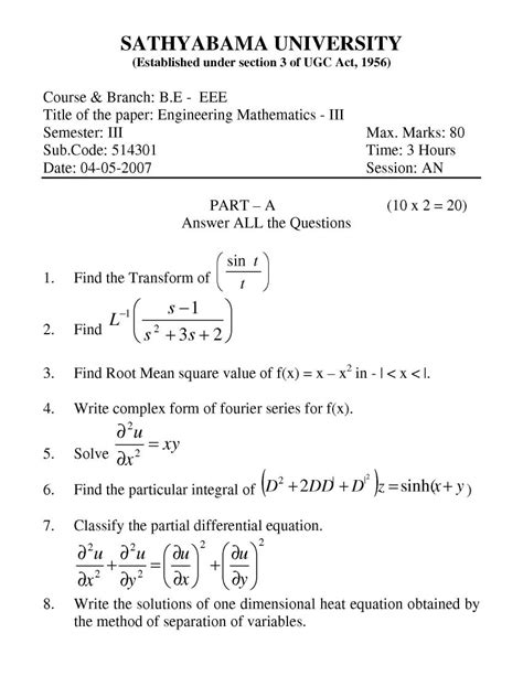 Cat previous papers with solutions for cat exam with detailed explanation for each previous questions of cat quant, verbal and di lr. Past year question papers of Sathyabama University B.E/B ...