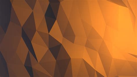 1920x1080 Resolution Orange And Black Abstract Illustration Low Poly