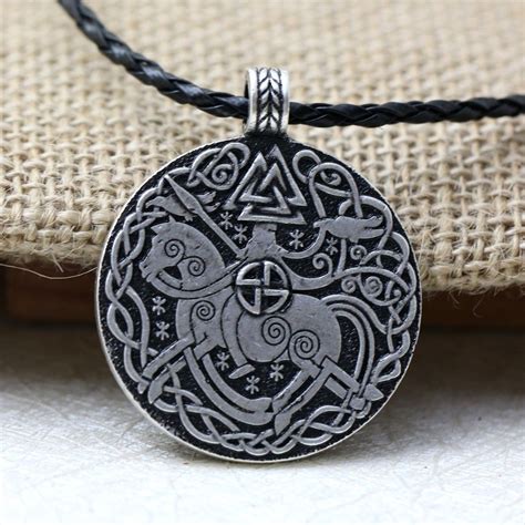 Vikings Valknut Silver Amulet Pendant Viking Pendant Viking Necklace