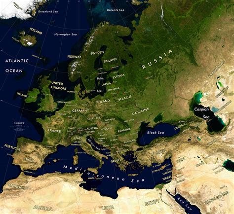 Download Europe Physical Features Map Background — Sumisinsilverlake