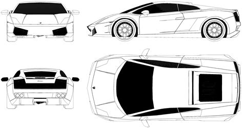Lamborghini Gallardo Lp550 Blueprint Download Free Blueprint For 3d