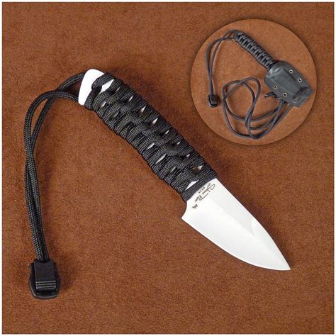 Stone River Gear Ceramic Neck Knife With Paracord Handle And Kydex