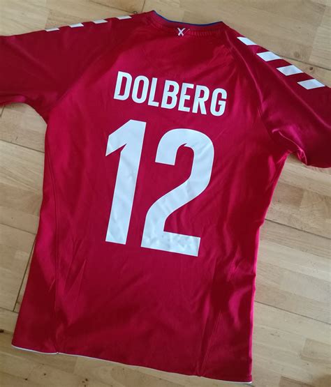 Haberler spor haberleri futbol haberleri kasper dolberg duble yaptı! Denmark Home maglia di calcio 2018 - 2020.