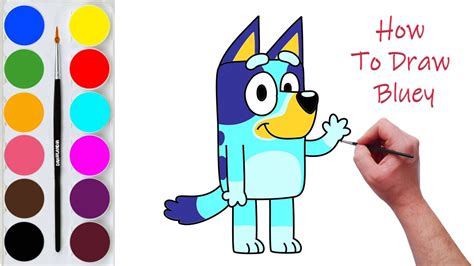 How To Draw Bluey Easy Drawing Step By Step Easy Kids Drawings Youtube