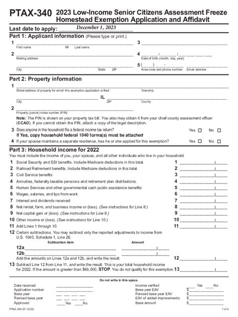 Fillable Online Fillable Ptax 324 Application For Senior Citizens Fax Email Print Pdffiller