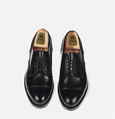 Alden Shoe Co 2161 Straight Tip Blucher Black Royalcheese Paris