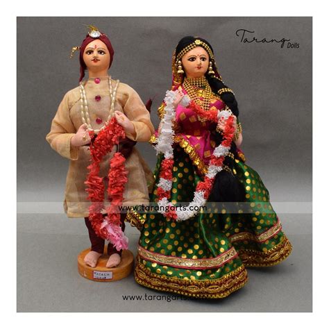Rajasthani Bride And Groom Bengali Traditional Golu Dolls Handmade Home Decor Tarang Handicrafts