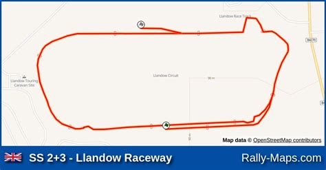 Ss 23 Llandow Raceway Stage Map Welsh International Rally 1988