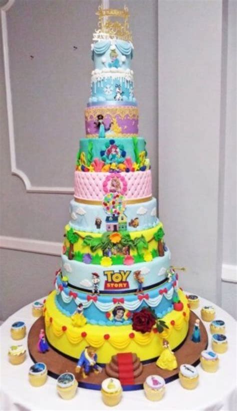 Couple Ties The Knot With 10 Tiered Disney Wedding Cake Inside The Magic Disney Wedding Cake