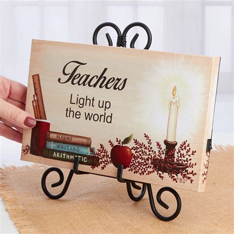 Ceiling lights, bathroom lighting, ceiling fans, table lamps "Teachers Light up the World" Flickering Light Canvas Wall ...