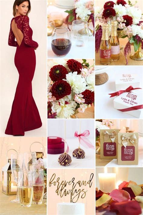 Burgundy And Gold Fall Wedding Theme Ideas Elegant Wedding Ideas