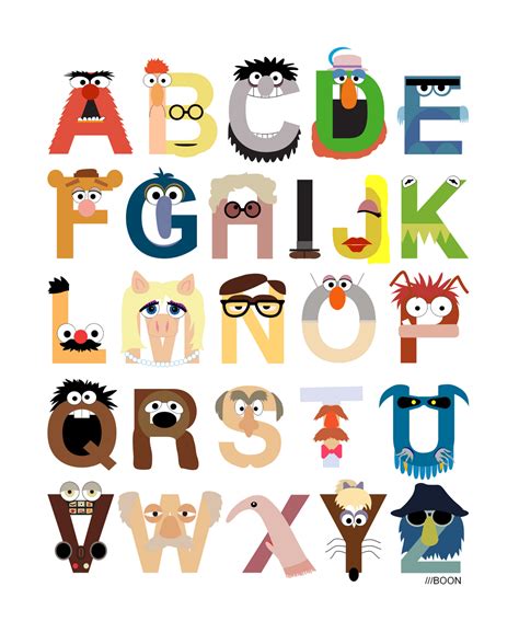 Movielicious 11 Mash Up Alphabet Art Pixar Muppet Star Wars