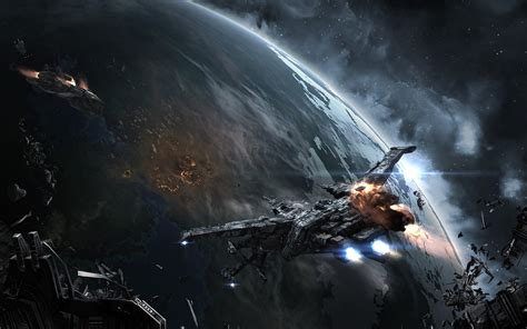 Eve Online Space Spaceship Caldari Space Battle Wallpapers Hd