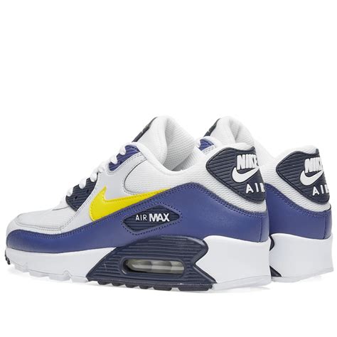 Nike Air Max 90 Essential White Tour Yellow And Blue End Tw
