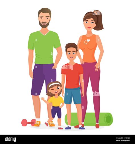 Deporte Estilo De Vida Saludable Familia Joven Con Niños