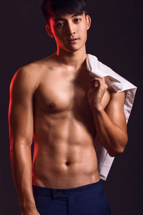 Male Model Shirtless Asian Men
