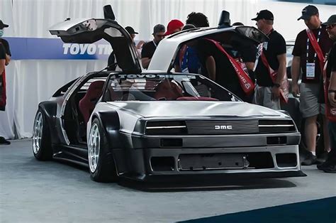 This Gull Winged Delorean Dmc In Low Rider Boots Steals The