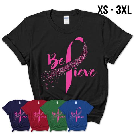 breast cancer awareness inspirational believe t shirt teezou store
