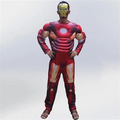 Iron Man 3 Patriot Muscle Adult Superhero Party Cosplay Halloween