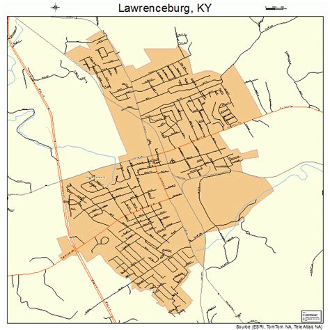 Lawrenceburg Kentucky Street Map 2144146