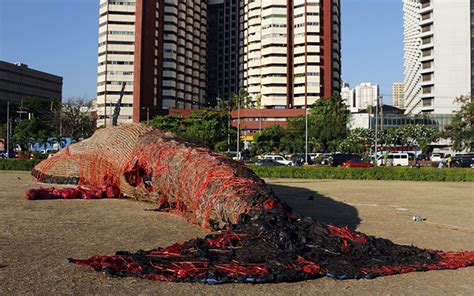 Dead Whale Art Piece By Biboy Royong Is On Display At