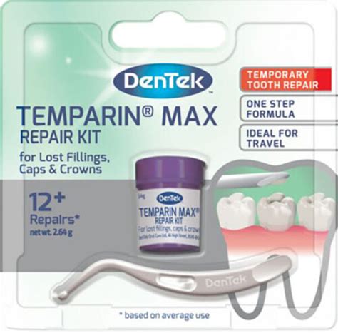 Dentek Temparin Max Repair Kit For Lost Fillings Caps And Crowns Net Wt 264g Ebay