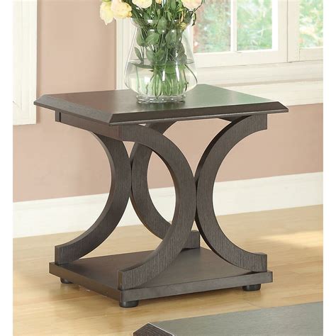 Coaster Furniture Wood End Table Cappuccino Coffee Table End