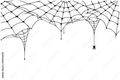 Scary Spider Web Background Cobweb Background With Spider Spooky