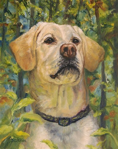 Daily Painters Of Arkansas Trail Happy Yellow Lab Oil Painting