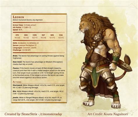 Roar Into Action A Guide To Playing Leonin In Dandd 5e