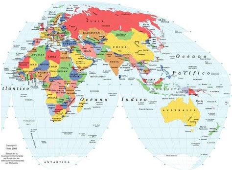 Planisferio Mapa Del Mundo Mapa Político Del Mundo Mapamundi