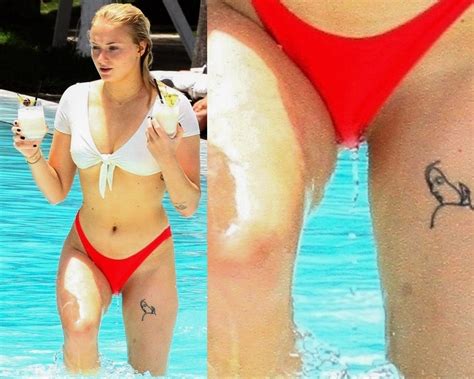 Sophie Turner S Tits And Ass Hanging Out Of Her Bikini