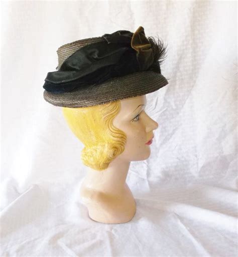 Victorian 1880s Bustle Era Straw Hat With Ostrich Etsy Victorian