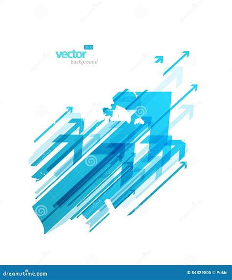 Abstract Blue Arrows Background Wallpaper Stock Vector Illustration
