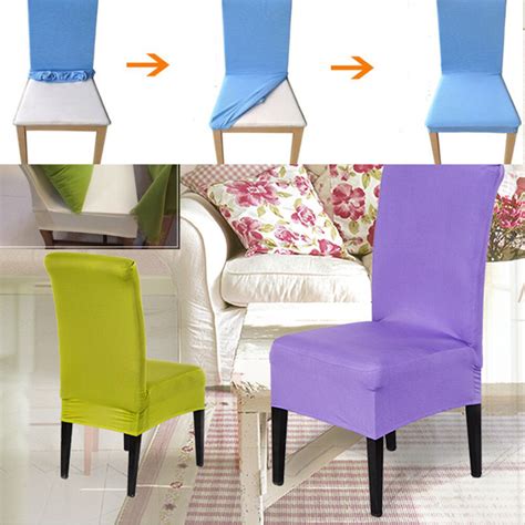 Dining chair covers are an elegant addition to your home, which blend in beautifully. New Dining Chair Stretch Spandex Covers Chair Seat ...
