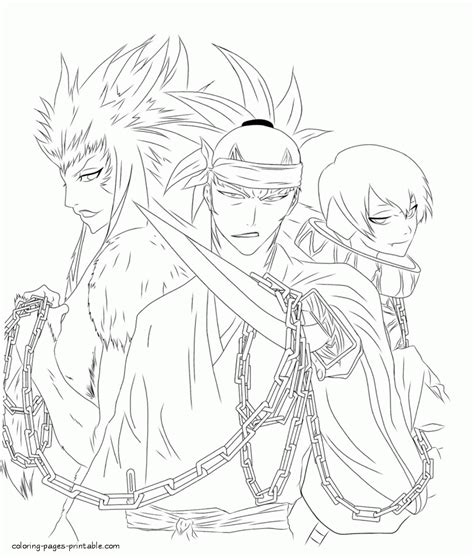 Bleach Colouring Characters In 2020 Coloring Pages Free