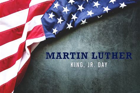 Martin Luther King Day Anniversary American Flag On Abstract
