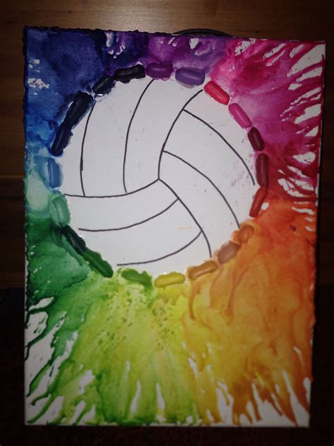 Diy Volleyball Crayon Art Tennisdrills Sport Volleyball Volleyball