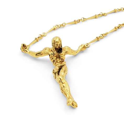 Salvador Dali Large Christ Saint John On The Cross Gold Convertible