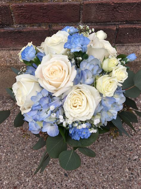 Something Blue Hydrangea Bouquet Wedding Blue Wedding Bouquet
