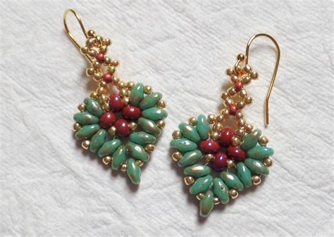 Turquoise Beaded Heart Drop Earrings Seed Bead Jewelry Etsy Earring