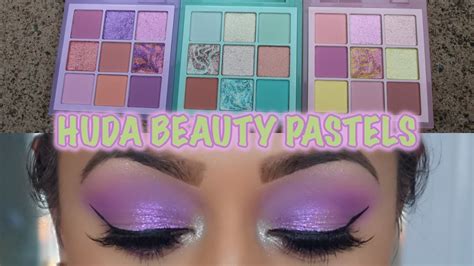 Review New Huda Beauty Pastel Obsessions Eyeshadow Palettes Youtube
