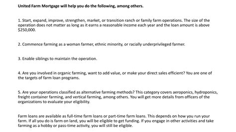 Ppt United Farm Mortgage Farm Loan Programs Powerpoint Presentation