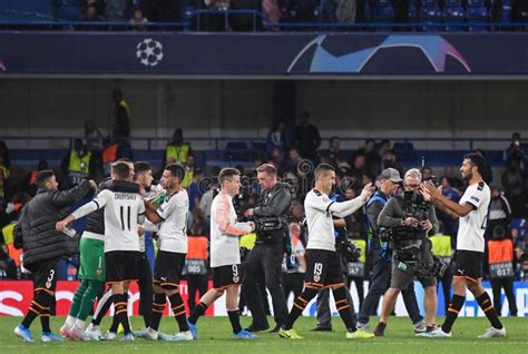 Valencia Players Celebrate A Win Editorial Stock Photo Image Of