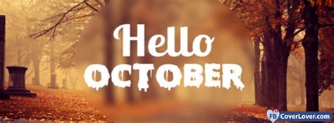 Hello October Pre Halloween Seasonnal Facebook Cover Maker